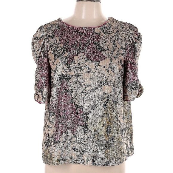 Anthropologie Marie Sequins puff sleeve blouse NWT - Picture 4 of 5